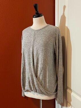 Anthropologie COA Women’s Classic Heather Gray Lagenlook Comfort Sweater